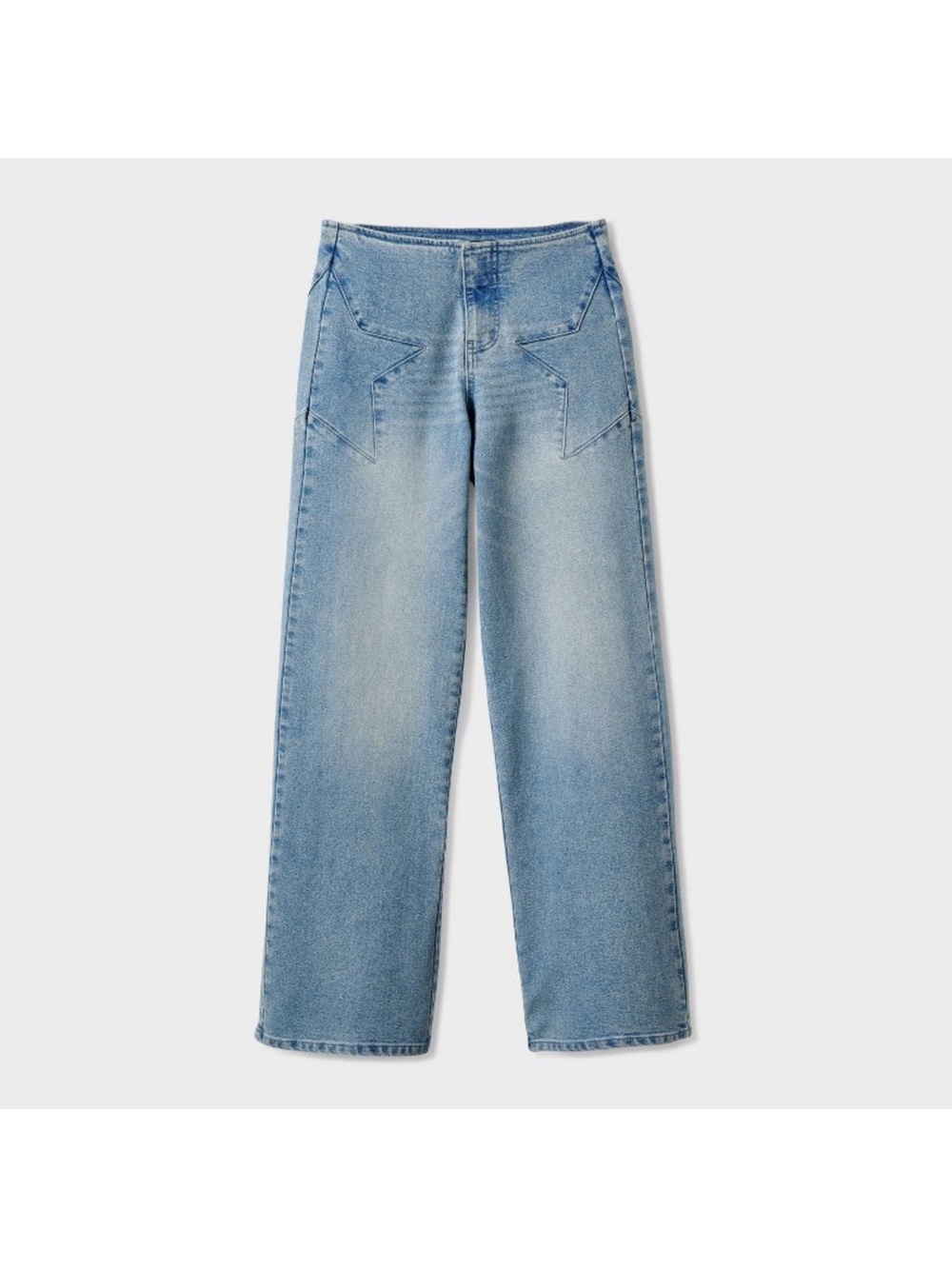 dELiA*s Light Blue Wide-Leg Star Seam Jeans